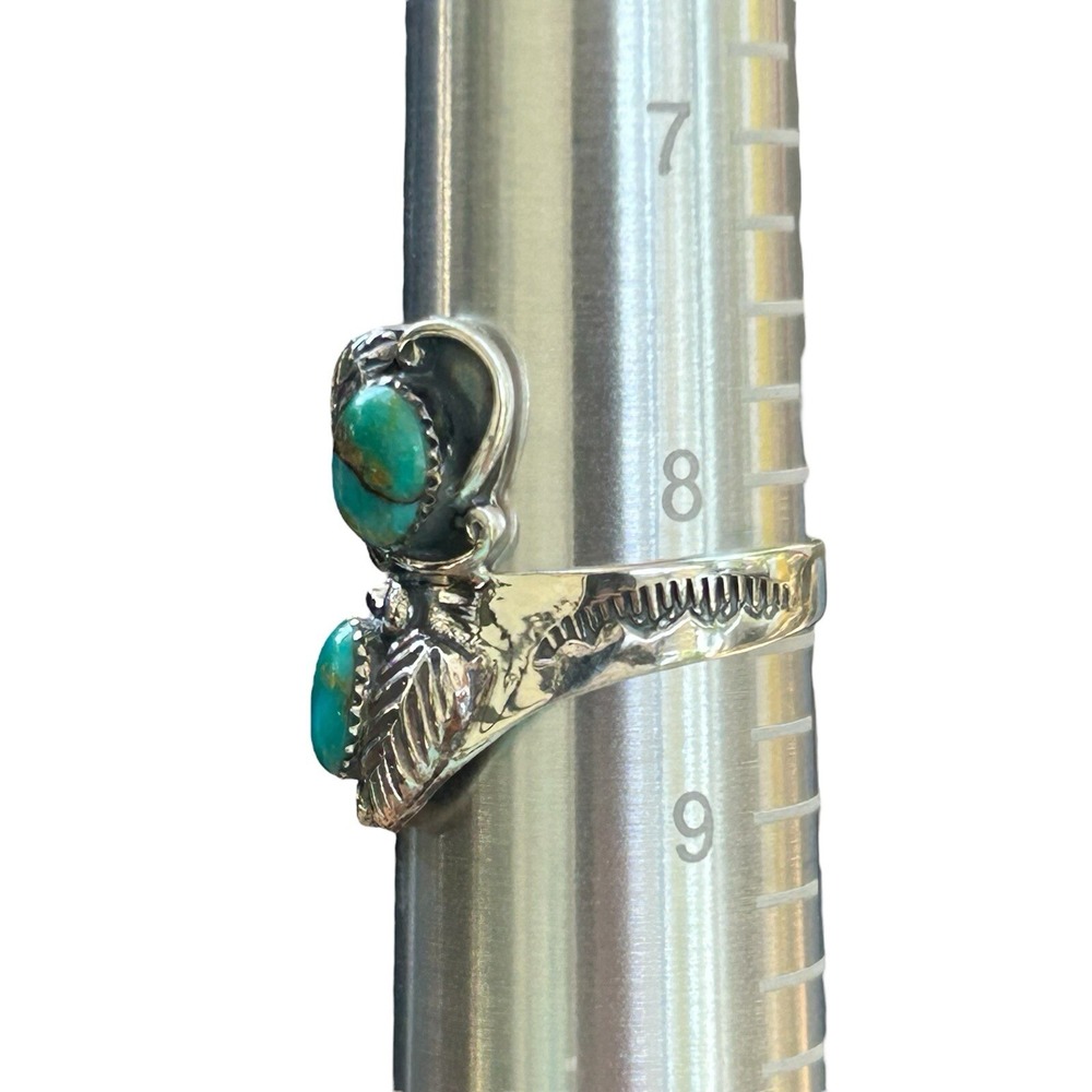 matrix turquoise ring Sterling Silver 925 Size 8.5 - Picture 2 of 8